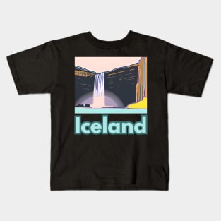 Iceland Skogafoss Kids T-Shirt